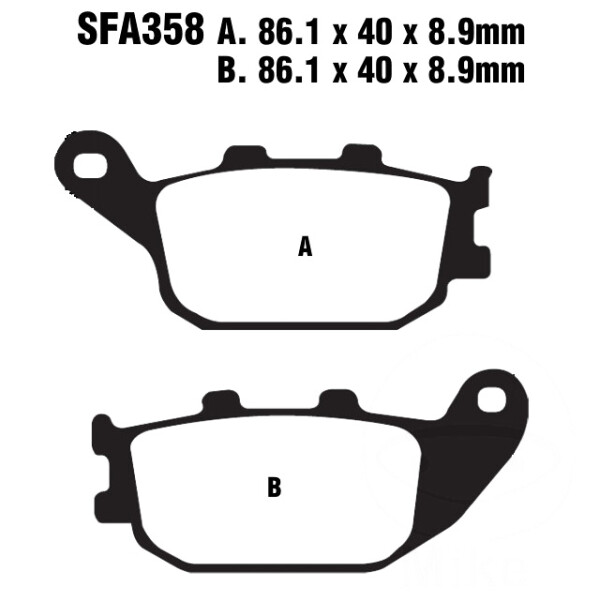 Bremsbelag (Bremsklotz) Standard Scooter EBC hinten