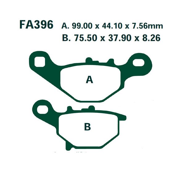 Bremsbelag (Bremsklotz) Standard Scooter EBC vorne