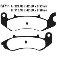 Bremsbelag (Bremsklotz) Semi-Sinter V EBC vorne for Model:  