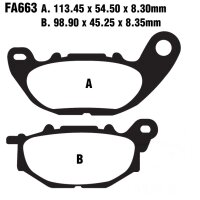 Bremsbelag (Bremsklotz) Semi-Sinter V EBC vorne for Model:  