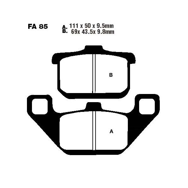 Bremsbelag (Bremsklotz) Semi-Sinter V EBC vorne/hinten