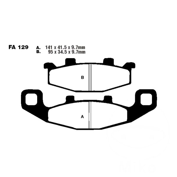 Bremsbelag (Bremsklotz) Semi-Sinter V EBC vorne/hinten