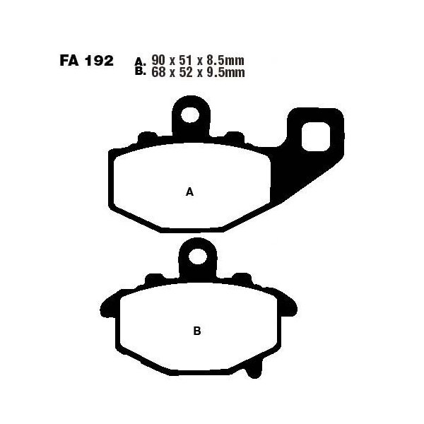 Bremsbelag (Bremsklotz) Semi-Sinter V EBC vorne/hinten