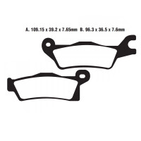 Bremsbelag (Bremsklotz) Sinter R EBC vorne/hinten for Model:  