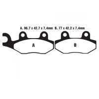 Bremsbelag (Bremsklotz) Sinter MX-S EBC vorne/hinten für Modell:  