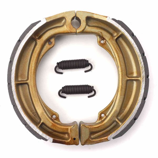 Brake shoes with spring grooved