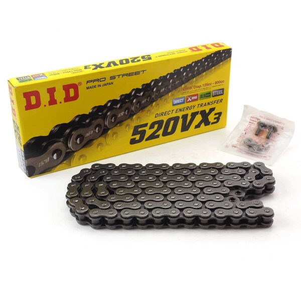Motorcycle Chain D.I.D X-Ring 520VX3/112 with rivet lock