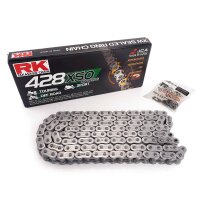 RK XW ring chain 428XRE/124 open with clip lock for Model:  Suzuki TU 125 XT AZ 1999-2000