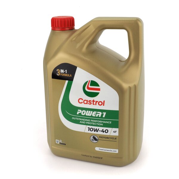 Motoröl Castrol POWER1 4T 10W-40 4l für Honda GL 1500 A Goldwing Aspencade SC22 1991