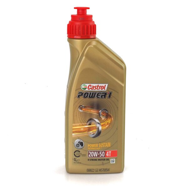 Motoröl Castrol POWER1 4T 20W-50 1l für Kawasaki GPZ 400 UT KZ400J/M 1983-1984