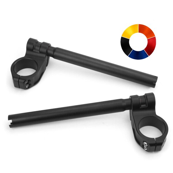 Clip-on handlebar CNC milled aluminum Raximo SBK TÜV approved 39 mm and 1 inch handlebar