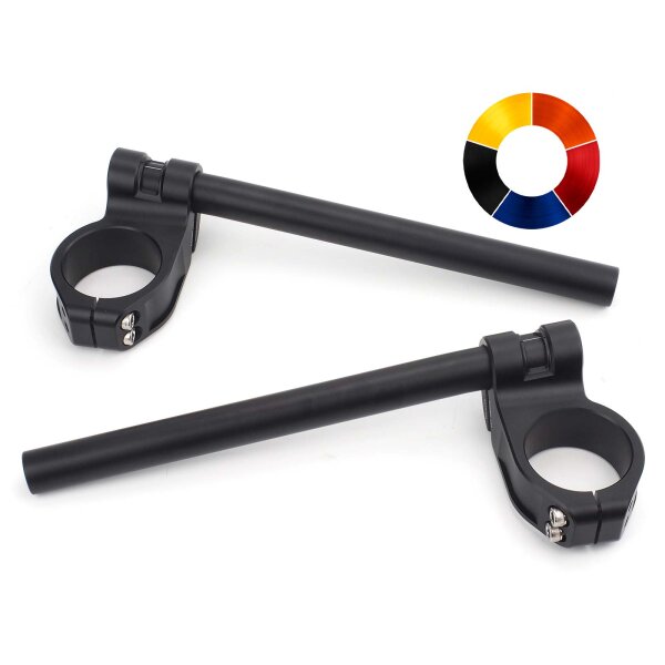 Clip-on handlebar CNC milled aluminum Raximo SBK TÜV approved 51 mm