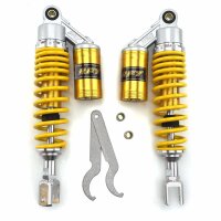 Pair of Shock Absorbers 320 mm RFY Silver Yellow eyelets - Fork