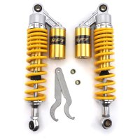 Pair of  RFY Shock Absorbers 340 mm Yellow Eyelet to Eyelet