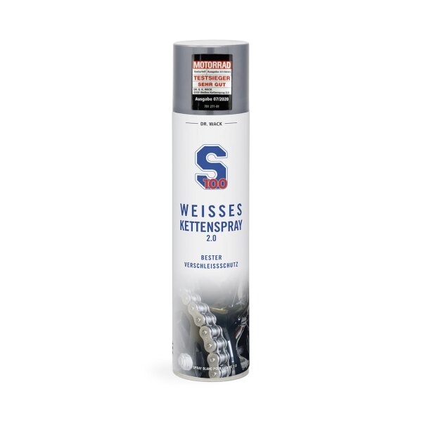 S100 Weisses Kettenspray 400ml für Suzuki TS 250 ER 1972-1981