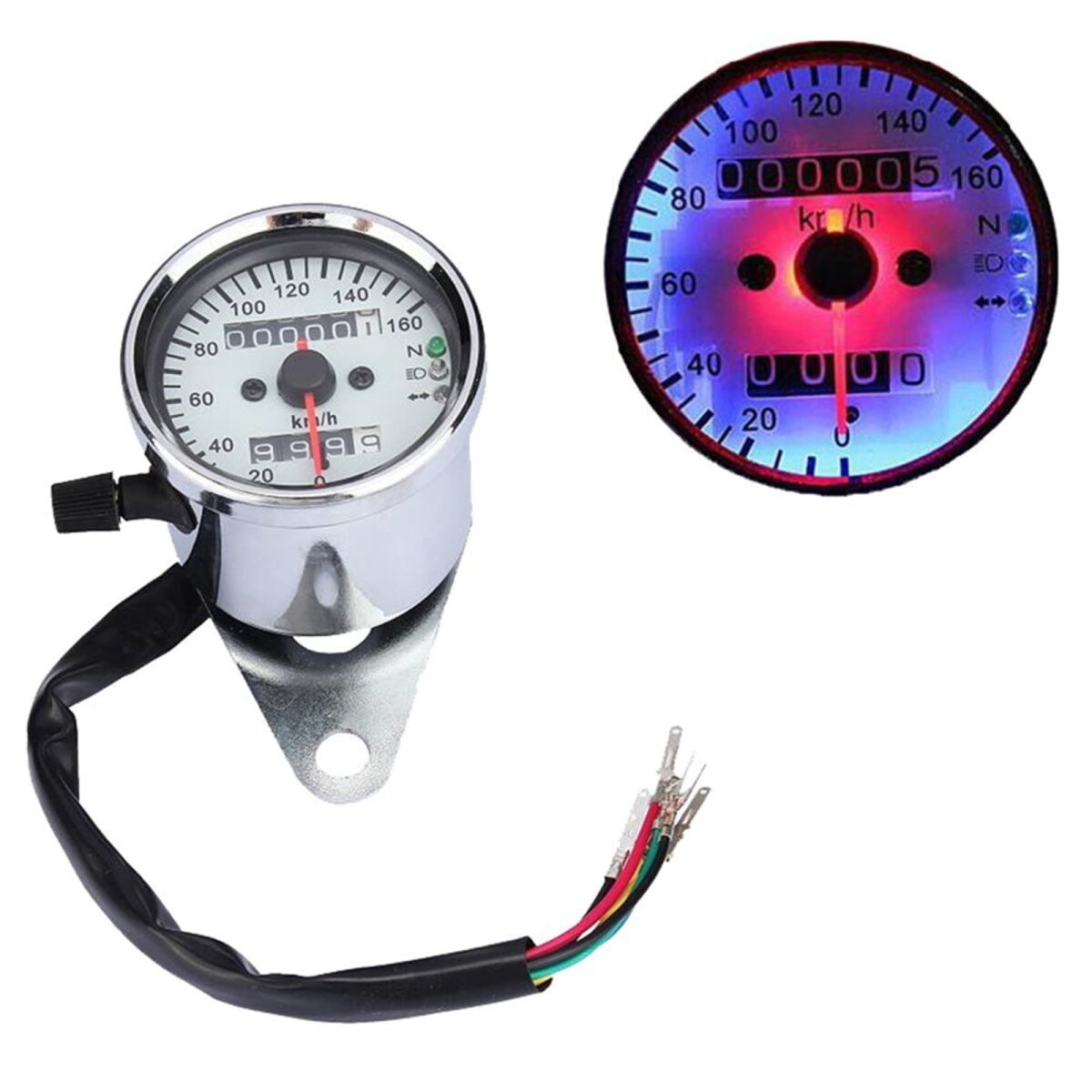 Motorrad Tachometer Universal Craftride CMS Tacho chrom