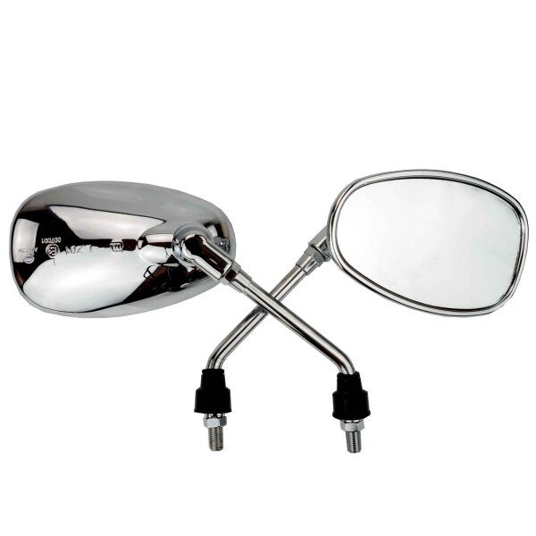 Miroir Chrome Avec Filetage 10mnm E-marked