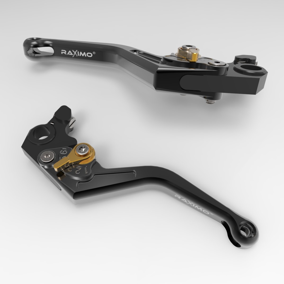 RAXIMO BCS Brake Lever and Clutch Lever shorty T&Uuml;V approved for Brembo MCS Master Cylinder adjustable